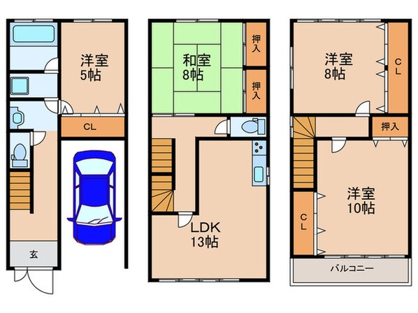 田中２丁目貸家の物件間取画像